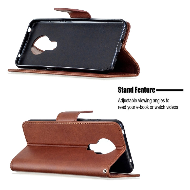 For Nokia 5.3 Retro Lambskin Texture Pure Color Horizontal Flip PU Leather Case with Holder & Card Slots & Wallet & Lanyard