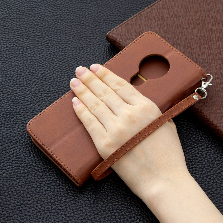 For Nokia 5.3 Retro Lambskin Texture Pure Color Horizontal Flip PU Leather Case with Holder & Card Slots & Wallet & Lanyard