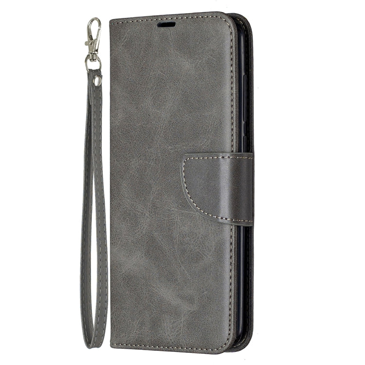For Xiaomi Redmi Note 9 Retro Lambskin Texture Pure Color Horizontal Flip PU Leather Case with Holder & Card Slots & Wallet & Lanyard