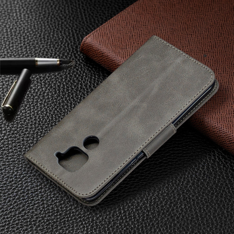 For Xiaomi Redmi Note 9 Retro Lambskin Texture Pure Color Horizontal Flip PU Leather Case with Holder & Card Slots & Wallet & Lanyard