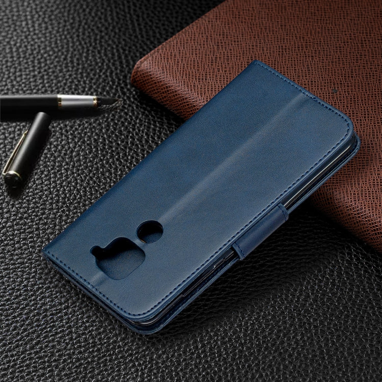For Xiaomi Redmi Note 9 Retro Lambskin Texture Pure Color Horizontal Flip PU Leather Case with Holder & Card Slots & Wallet & Lanyard