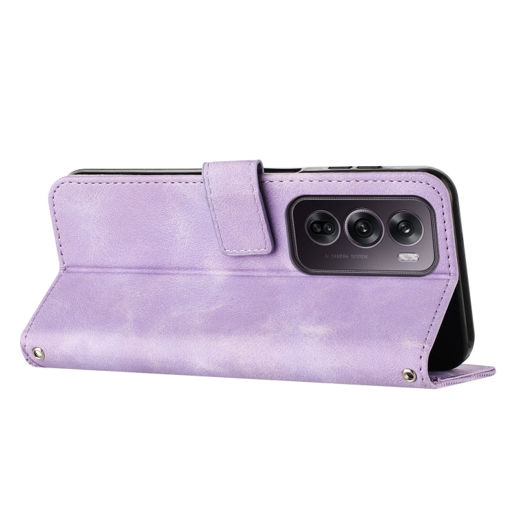 For OPPO Reno12 Pro Global Dream Triangle Leather Phone Case with Lanyard
