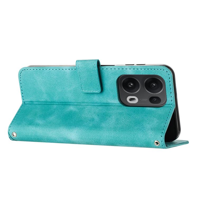 For OPPO Reno13 Pro Global Dream Triangle Leather Phone Case with Lanyard