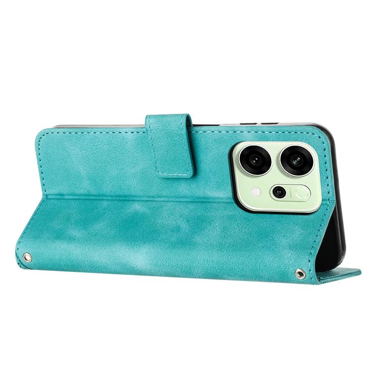 For OPPO Reno14 Pro Global Dream Triangle Leather Phone Case with Lanyard