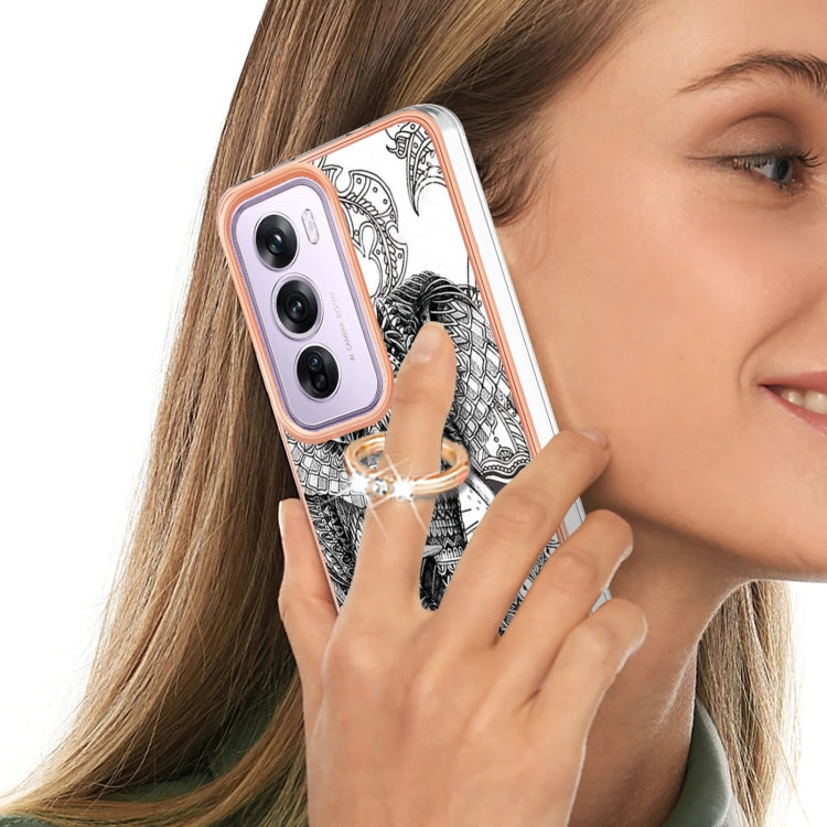 For OPPO Reno12 Pro Global Electroplating Dual-side IMD Phone Case with Ring Holder
