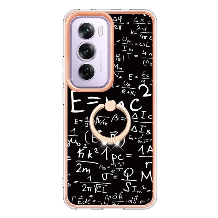 For OPPO Reno12 Pro Global Electroplating Dual-side IMD Phone Case with Ring Holder