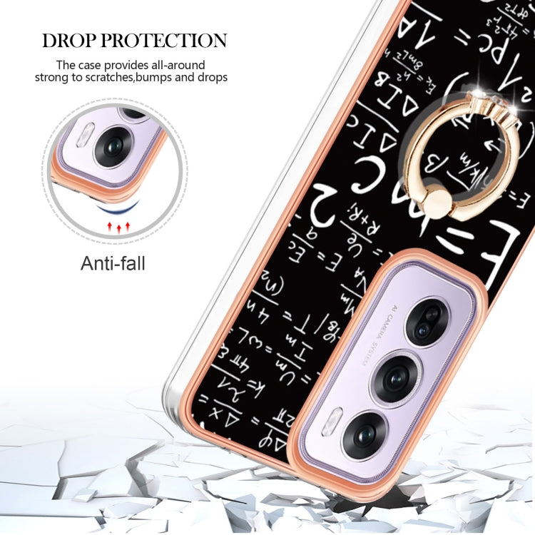 For OPPO Reno12 Pro Global Electroplating Dual-side IMD Phone Case with Ring Holder