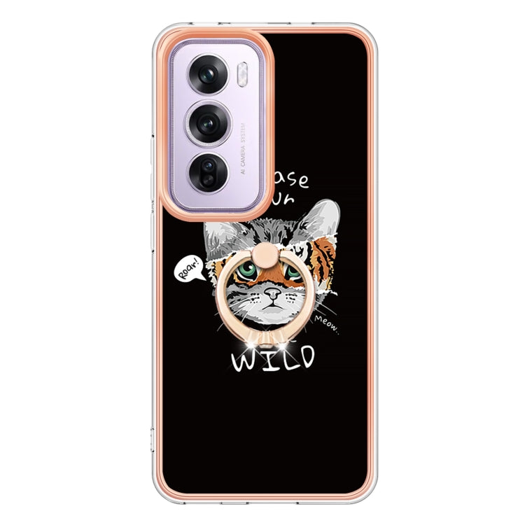 For OPPO Reno12 Pro Global Electroplating Dual-side IMD Phone Case with Ring Holder
