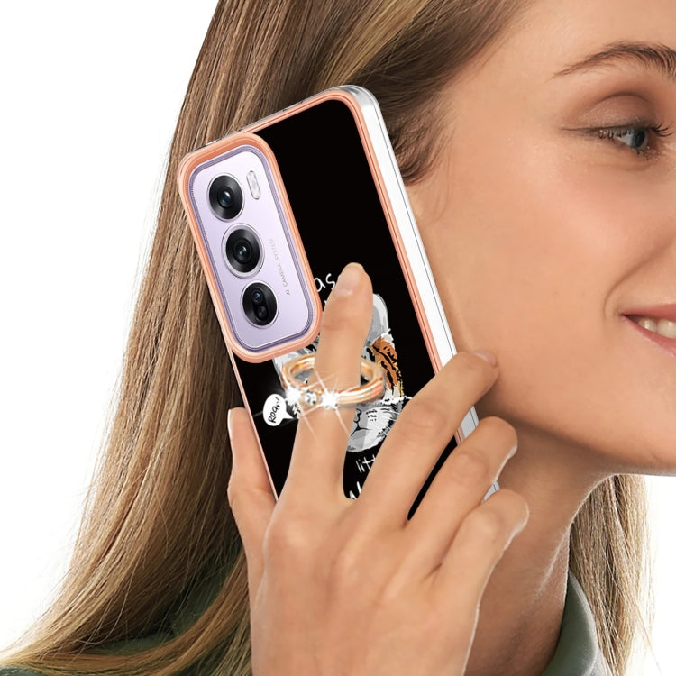 For OPPO Reno12 Pro Global Electroplating Dual-side IMD Phone Case with Ring Holder
