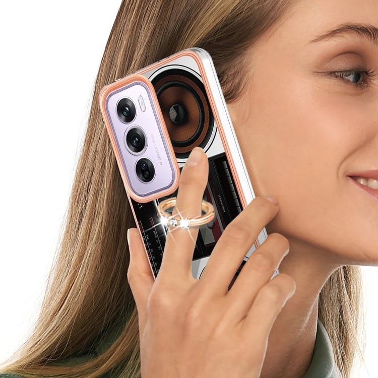 For OPPO Reno12 Pro Global Electroplating Dual-side IMD Phone Case with Ring Holder