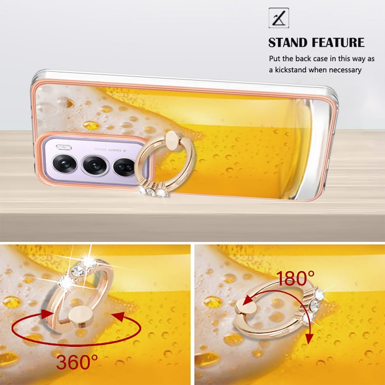 For OPPO Reno12 Pro Global Electroplating Dual-side IMD Phone Case with Ring Holder
