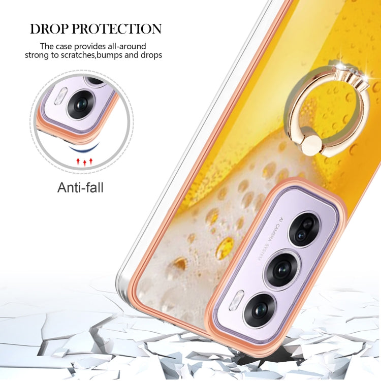 For OPPO Reno12 Pro Global Electroplating Dual-side IMD Phone Case with Ring Holder