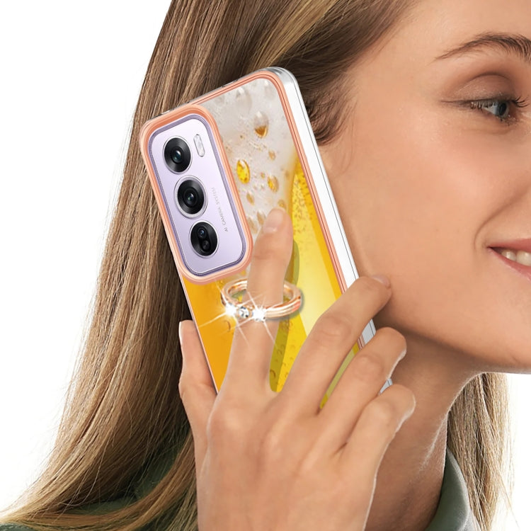 For OPPO Reno12 Pro Global Electroplating Dual-side IMD Phone Case with Ring Holder