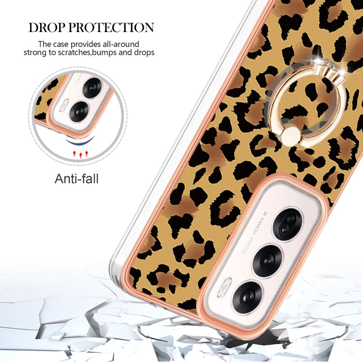 For OPPO Reno12 Global Electroplating Dual-side IMD Phone Case with Ring Holder