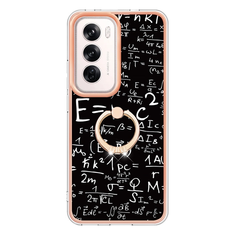 For OPPO Reno12 Global Electroplating Dual-side IMD Phone Case with Ring Holder