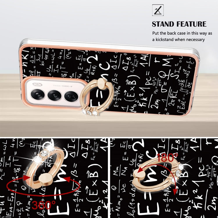 For OPPO Reno12 Global Electroplating Dual-side IMD Phone Case with Ring Holder