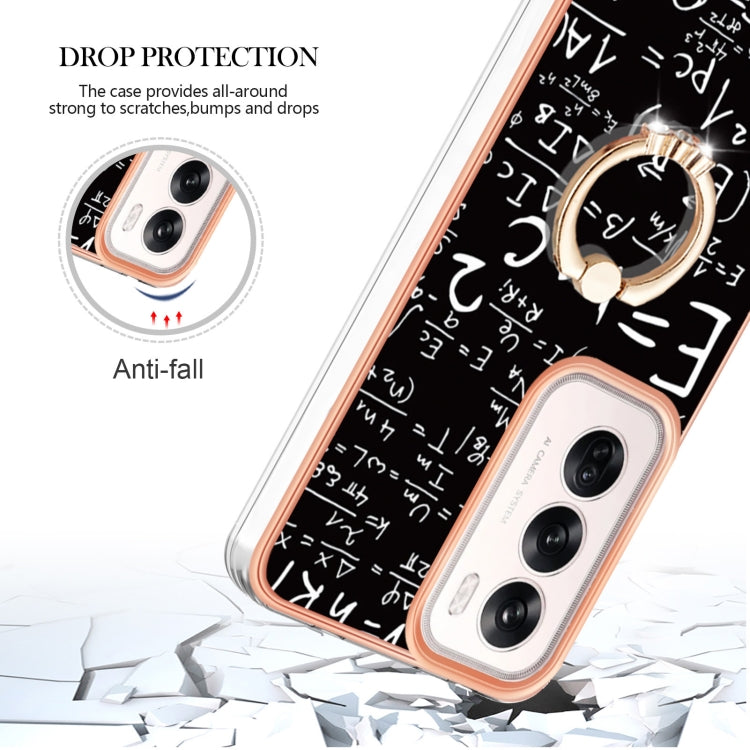 For OPPO Reno12 Global Electroplating Dual-side IMD Phone Case with Ring Holder