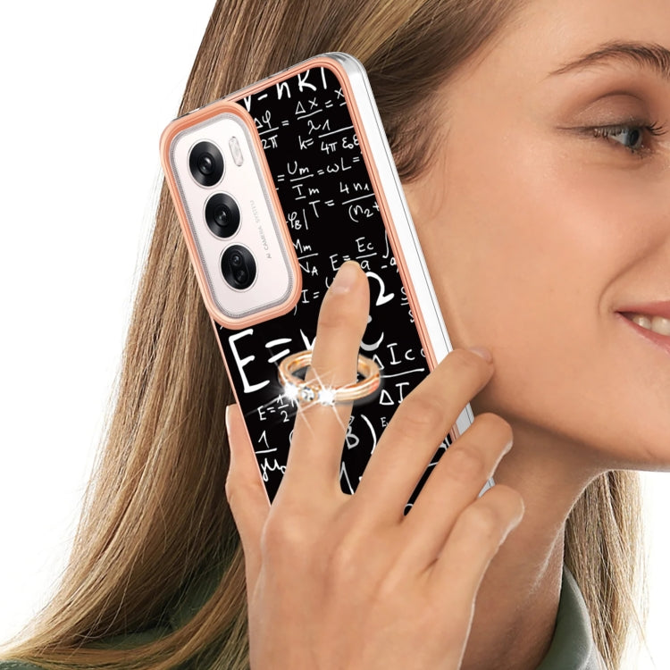 For OPPO Reno12 Global Electroplating Dual-side IMD Phone Case with Ring Holder