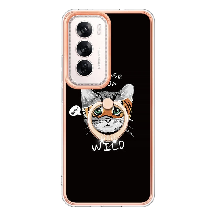 For OPPO Reno12 Global Electroplating Dual-side IMD Phone Case with Ring Holder