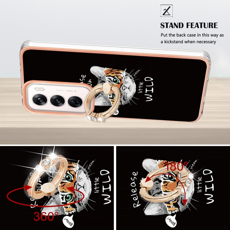 For OPPO Reno12 Global Electroplating Dual-side IMD Phone Case with Ring Holder