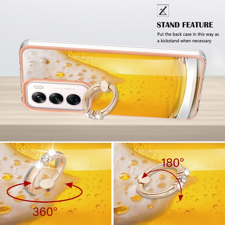 For OPPO Reno12 Global Electroplating Dual-side IMD Phone Case with Ring Holder