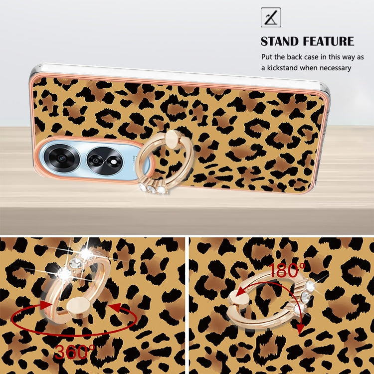 For OPPO A60 Electroplating Dual-side IMD Phone Case with Ring Holder
