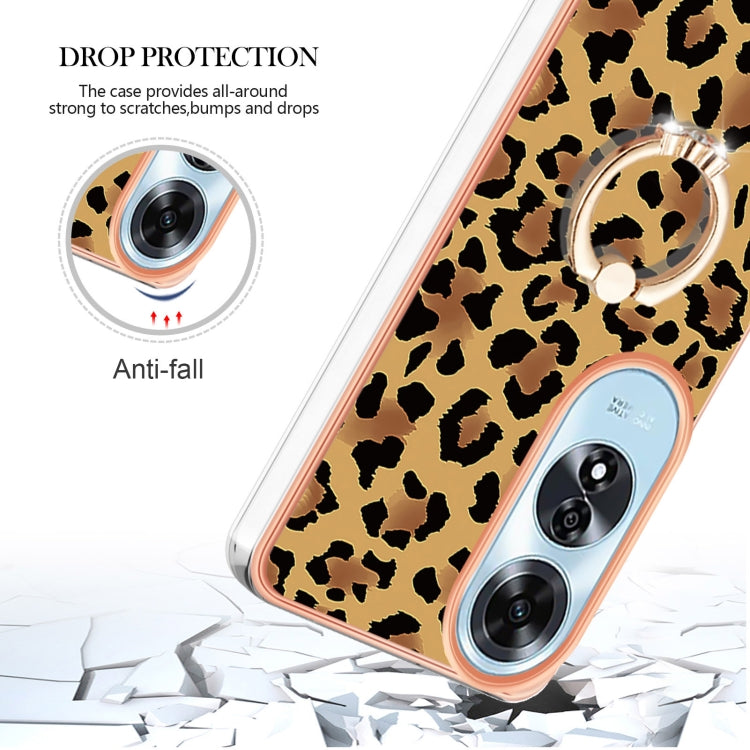 For OPPO A60 Electroplating Dual-side IMD Phone Case with Ring Holder