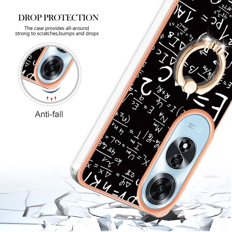 For OPPO A60 Electroplating Dual-side IMD Phone Case with Ring Holder
