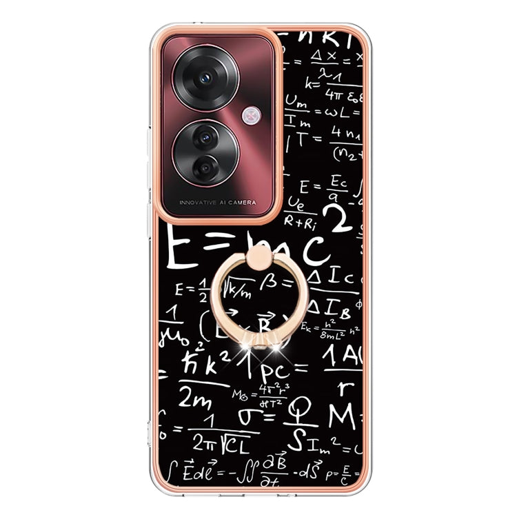 For OPPO Reno11 F 5G Global Electroplating Dual-side IMD Phone Case with Ring Holder