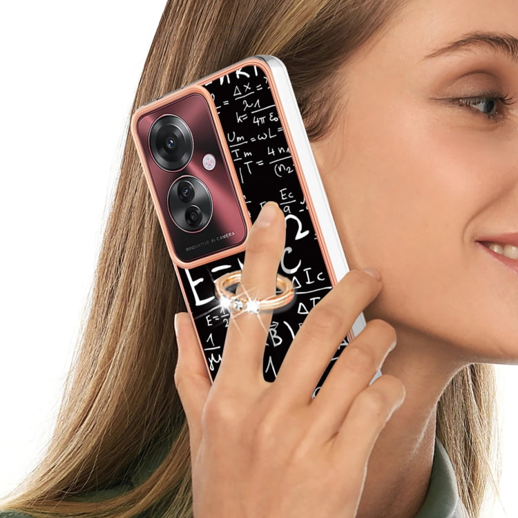 For OPPO Reno11 F 5G Global Electroplating Dual-side IMD Phone Case with Ring Holder
