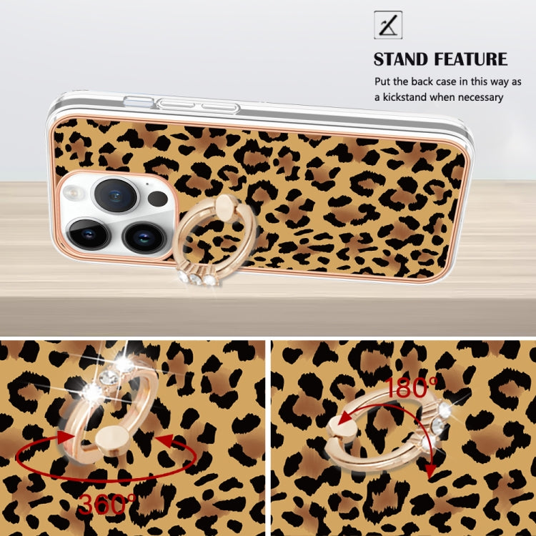 For iPhone 16 Pro Max Electroplating Dual-side IMD Phone Case with Ring Holder