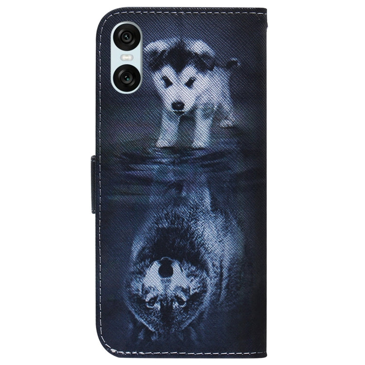 For Sony Xperia 10 VI Coloured Drawing Flip Leather Phone Case