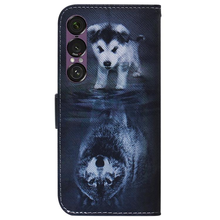 For Sony Xperia 1 VII Coloured Drawing Flip Leather Phone Case