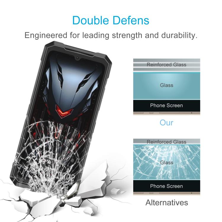 For DOOGEE Fire 6 Max 50pcs 0.26mm 9H 2.5D Tempered Glass Film