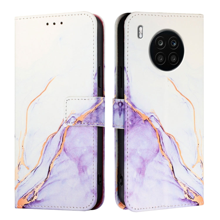 For Honor 50 Lite / Huawei nova 8i PT003 Marble Pattern Flip Leather Phone Case