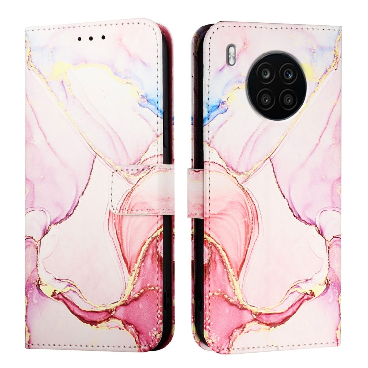 For Honor 50 Lite / Huawei nova 8i PT003 Marble Pattern Flip Leather Phone Case