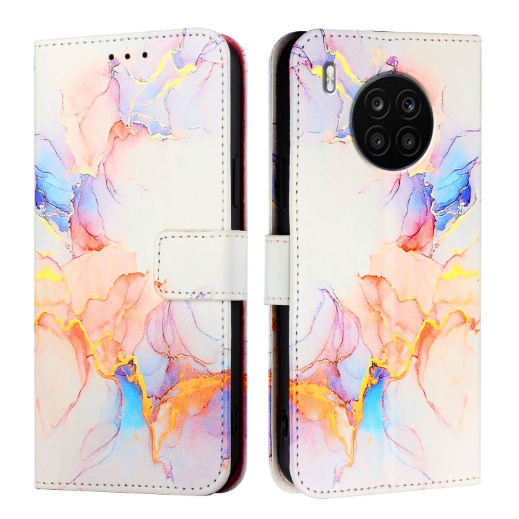 For Honor 50 Lite / Huawei nova 8i PT003 Marble Pattern Flip Leather Phone Case