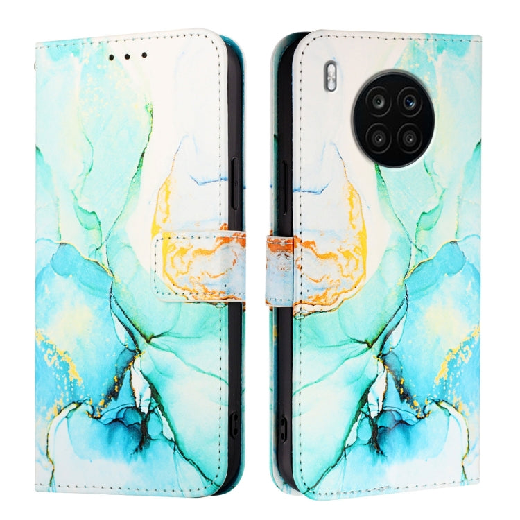 For Honor 50 Lite / Huawei nova 8i PT003 Marble Pattern Flip Leather Phone Case