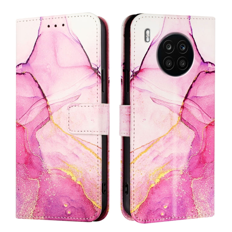 For Honor 50 Lite / Huawei nova 8i PT003 Marble Pattern Flip Leather Phone Case