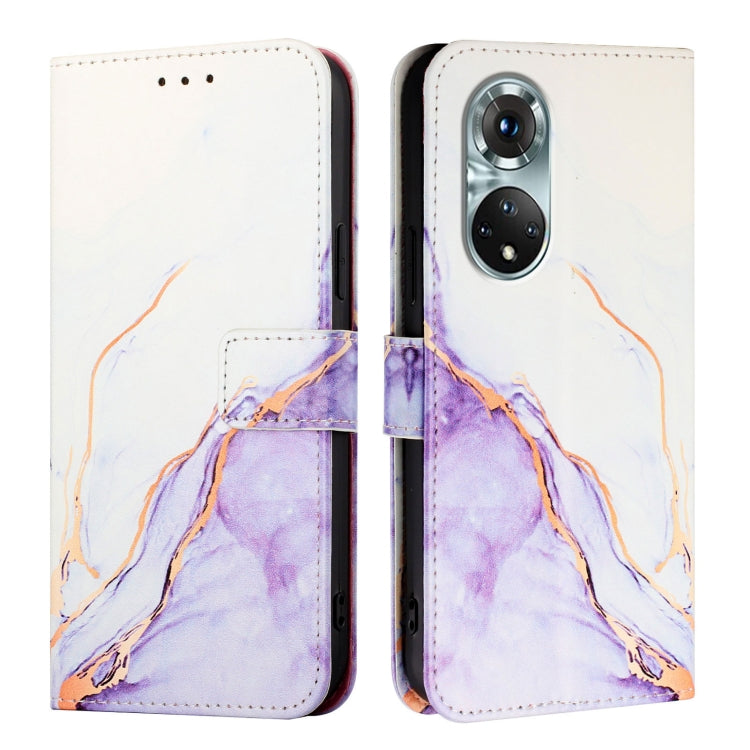 For Honor 50 Pro / Huawei nova 9 Pro PT003 Marble Pattern Flip Leather Phone Case