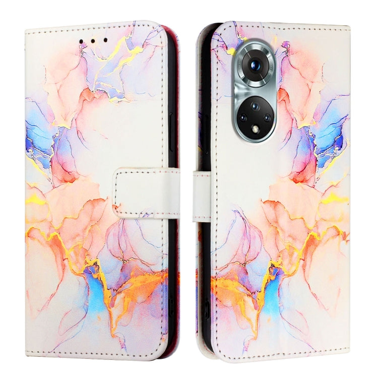 For Honor 50 Pro / Huawei nova 9 Pro PT003 Marble Pattern Flip Leather Phone Case