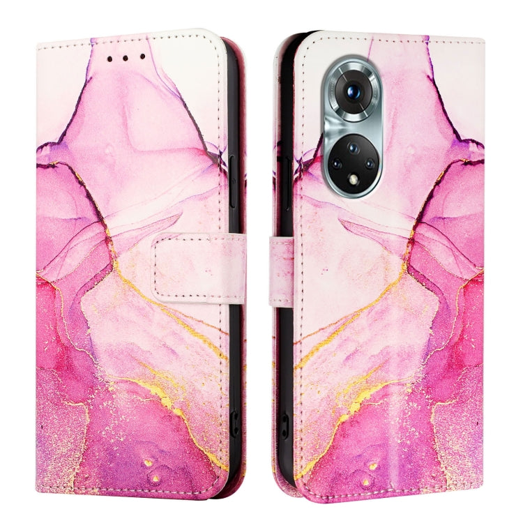For Honor 50 Pro / Huawei nova 9 Pro PT003 Marble Pattern Flip Leather Phone Case