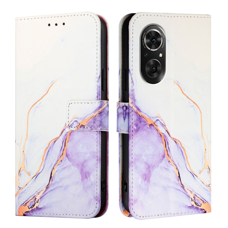 For Honor 50 SE / Huawei nova 9 SE PT003 Marble Pattern Flip Leather Phone Case