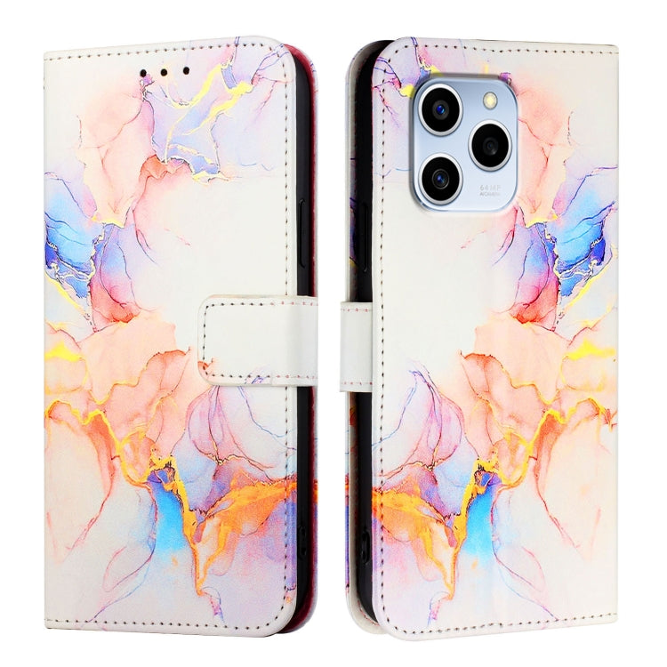 For Honor 60 SE PT003 Marble Pattern Flip Leather Phone Case