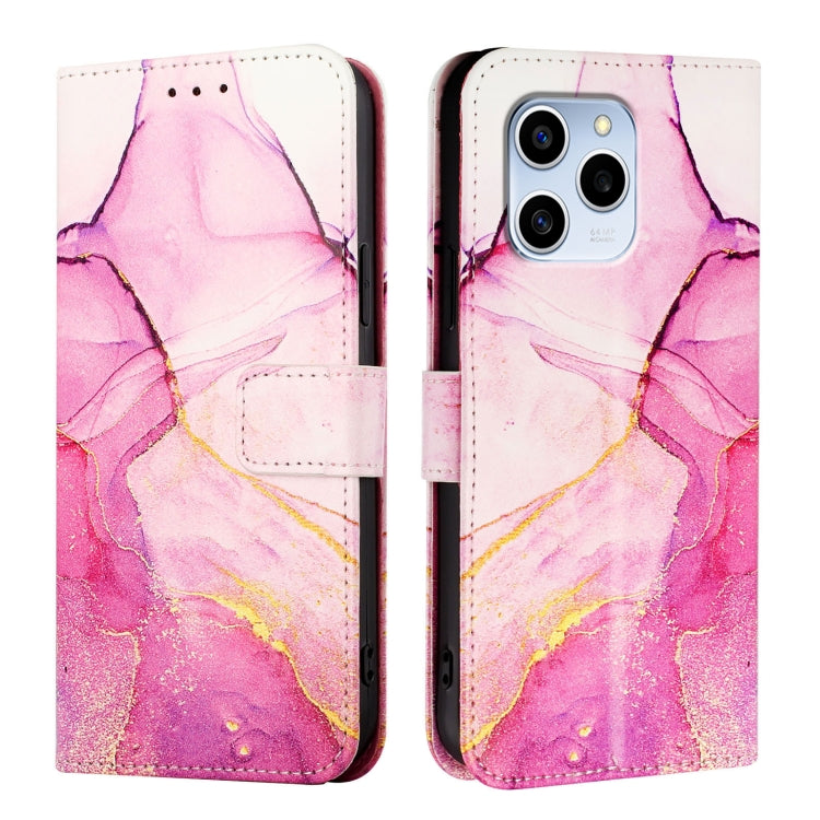 For Honor 60 SE PT003 Marble Pattern Flip Leather Phone Case