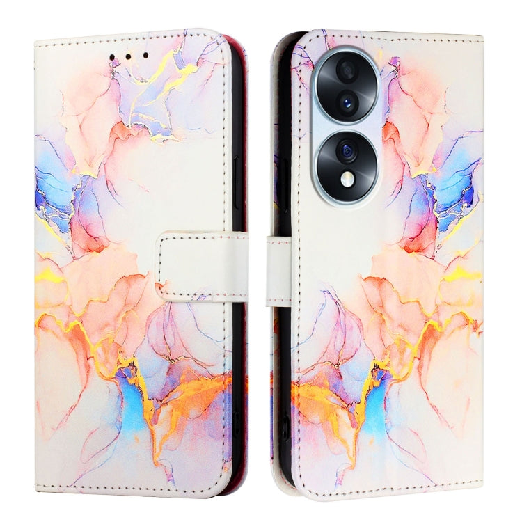 For Honor 70 PT003 Marble Pattern Flip Leather Phone Case