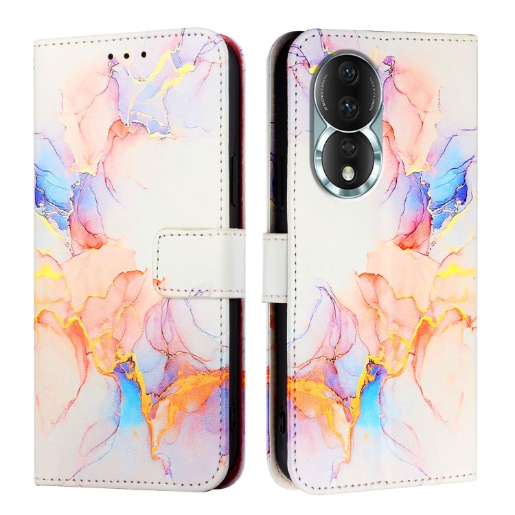 For Honor 80 PT003 Marble Pattern Flip Leather Phone Case