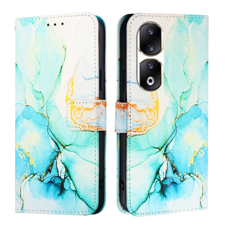 For Honor 90 Pro PT003 Marble Pattern Flip Leather Phone Case