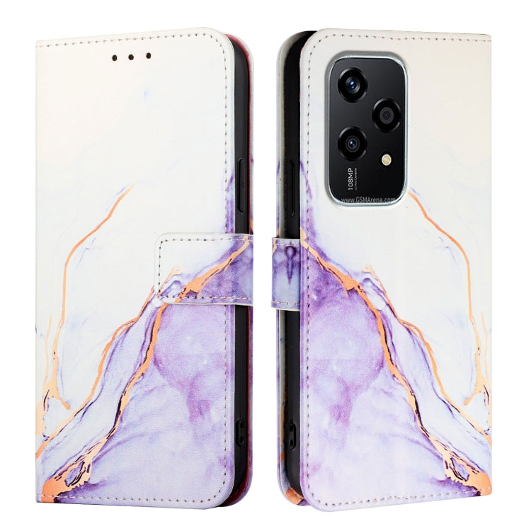 For Honor 200 Lite Global PT003 Marble Pattern Flip Leather Phone Case