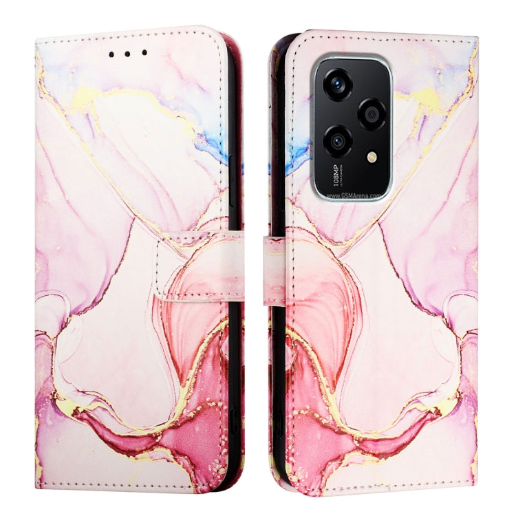 For Honor 200 Lite Global PT003 Marble Pattern Flip Leather Phone Case